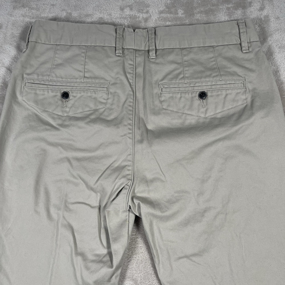 Perk Pants Men 31x32 Khaki Chino Flat Front Slim Fit Stretch Cotton - Picture 7 of 9